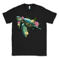 Black sea turtle with lotus Classic Tee - Artiststas