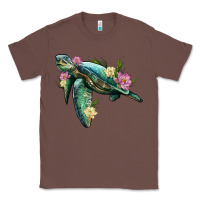 Chestnut sea turtle with lotus Classic Tee - Artiststas