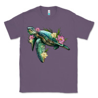 Lavender sea turtle with lotus Classic Tee - Artiststas