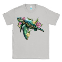 Moon Dust sea turtle with lotus Classic Tee - Artiststas