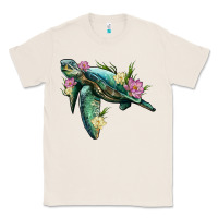 Natural sea turtle with lotus Classic Tee - Artiststas