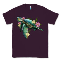 Plum sea turtle with lotus Classic Tee - Artiststas