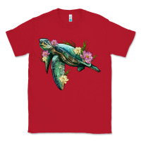 Red sea turtle with lotus Classic Tee - Artiststas