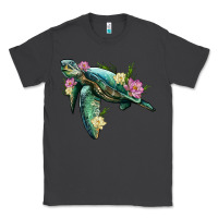 Smoke sea turtle with lotus Classic Tee - Artiststas