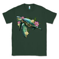 Sports Green sea turtle with lotus Classic Tee - Artiststas