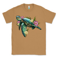 Toasted Coconut sea turtle with lotus Classic Tee - Artiststas
