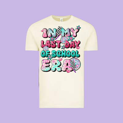 In My Last Day Of School Era Vintage Tee Designed By Jahusdesignshop