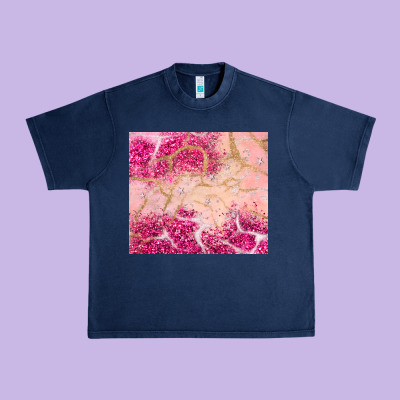 Pink Glitter Urban Heavy Tee Designed By Jahusdesignshop