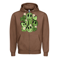Chestnut st. patrick's day green smile Zipper Hoodie - MaliasSmallBusiness