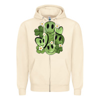 Sandshell st. patrick's day green smile Zipper Hoodie - MaliasSmallBusiness