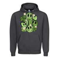 Smoke st. patrick's day green smile Zipper Hoodie - MaliasSmallBusiness
