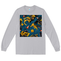 Moon Dust construction vehicles seamless pattern Long Sleeve Tee - BundleAndBundleShop