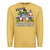Antique Gold merry christmas gnomes truck Premium Sweatshirt - MaliasSmallBusiness