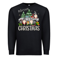 Black merry christmas gnomes truck Premium Sweatshirt - MaliasSmallBusiness