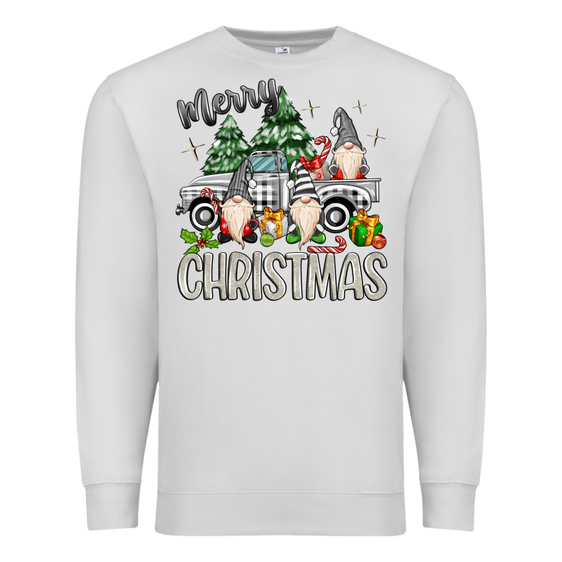 Merry Christmas Gnomes Truck Premium Sweatshirt by MaliasSmallBusiness | Teevron