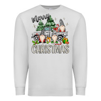 Dove Grey merry christmas gnomes truck Premium Sweatshirt - MaliasSmallBusiness