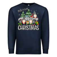 Navy merry christmas gnomes truck Premium Sweatshirt - MaliasSmallBusiness