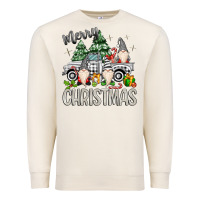Sandshell merry christmas gnomes truck Premium Sweatshirt - MaliasSmallBusiness