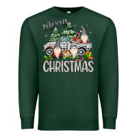 Sports Green merry christmas gnomes truck Premium Sweatshirt - MaliasSmallBusiness