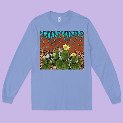 Cactus Gemstone Long Sleeve Tee Designed By Adodesignshop