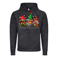 Vintage Black merry christmas gnomes Vintage Hoodie - CowhideDigitalArt