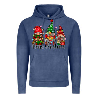 Vintage Denim merry christmas gnomes Vintage Hoodie - CowhideDigitalArt