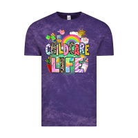 Cloud Purple childcare life Vintage Tee - AdoDesignShop