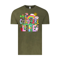 Vintage Olive childcare life Vintage Tee - AdoDesignShop