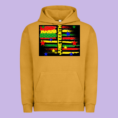 Juneteenth American Flag Urban Hoodie Designed By Tumblerdesignbyshophia