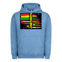 Pigment Pebble Blue juneteenth american flag Urban Hoodie - TumblerDesignByShophia