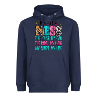 Navy It's all a mess the house the car Heavyweight Hoodie - MaliasSmallBusiness