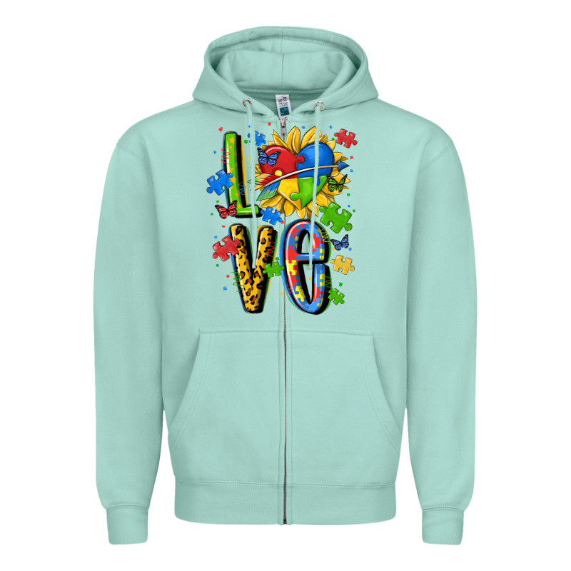 Autism Love Zipper Hoodie by MaliasSmallBusiness | Teevron