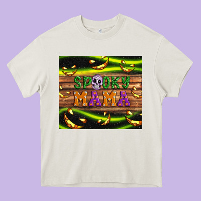 Spooky Mama Heavy Core Tee Designed By Artiststas