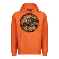 Carrot Christmas Tractor Premium Hoodie - RanaPortraitStore