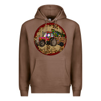 Chestnut Christmas Tractor Premium Hoodie - RanaPortraitStore