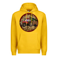 Lemon Christmas Tractor Premium Hoodie - RanaPortraitStore