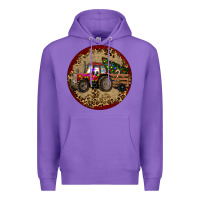 Purple Christmas Tractor Premium Hoodie - RanaPortraitStore