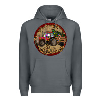 Rock Christmas Tractor Premium Hoodie - RanaPortraitStore