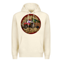 Sandshell Christmas Tractor Premium Hoodie - RanaPortraitStore