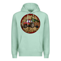 Seafoam Christmas Tractor Premium Hoodie - RanaPortraitStore