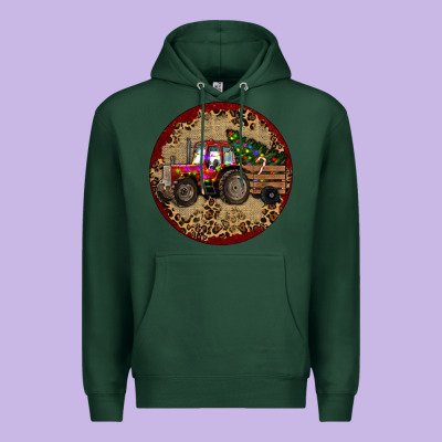 Christmas Tractor Premium Hoodie Designed By Ranaportraitstore