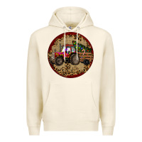 Tofu Christmas Tractor Premium Hoodie - RanaPortraitStore