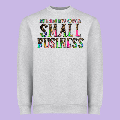 Minding My Own Small Bussiness Heavyweight Sweatshirt Designed By Cowhidedigitalart