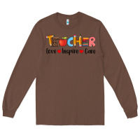 Chestnut teacher love inspıre care wıth  and pen Long Sleeve Tee - Artiststas