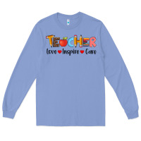 Colony Blue teacher love inspıre care wıth  and pen Long Sleeve Tee - Artiststas