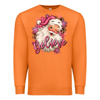 Carrot believe pink christmas santa claus Premium Sweatshirt - MaliasSmallBusiness