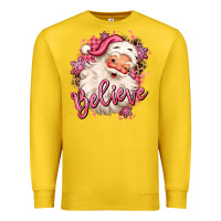 Lemon believe pink christmas santa claus Premium Sweatshirt - MaliasSmallBusiness