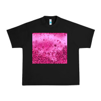 Black pink glitter Urban Heavy Tee - JahusDesignShop