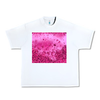 White pink glitter Urban Heavy Tee - JahusDesignShop