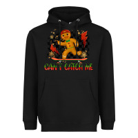 Black gingerbread cant catch me Heavyweight Hoodie - MaliasSmallBusiness